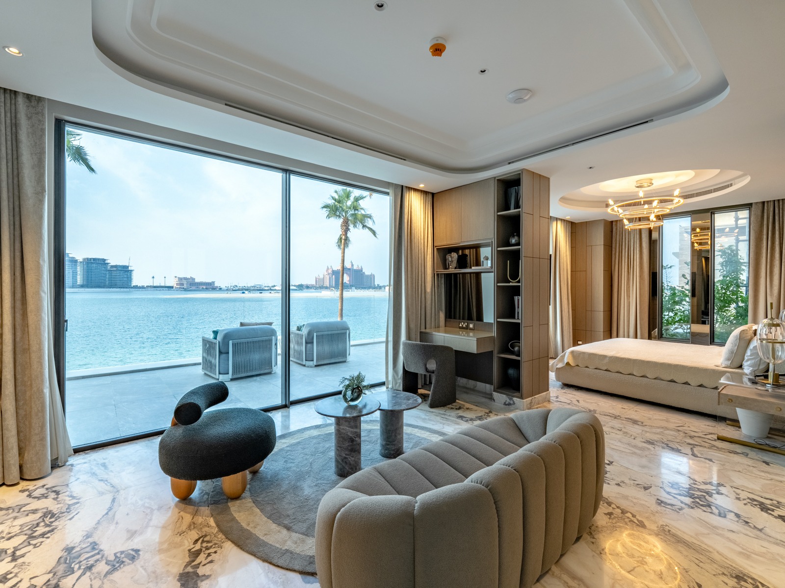 Master suite with panoramic sea views